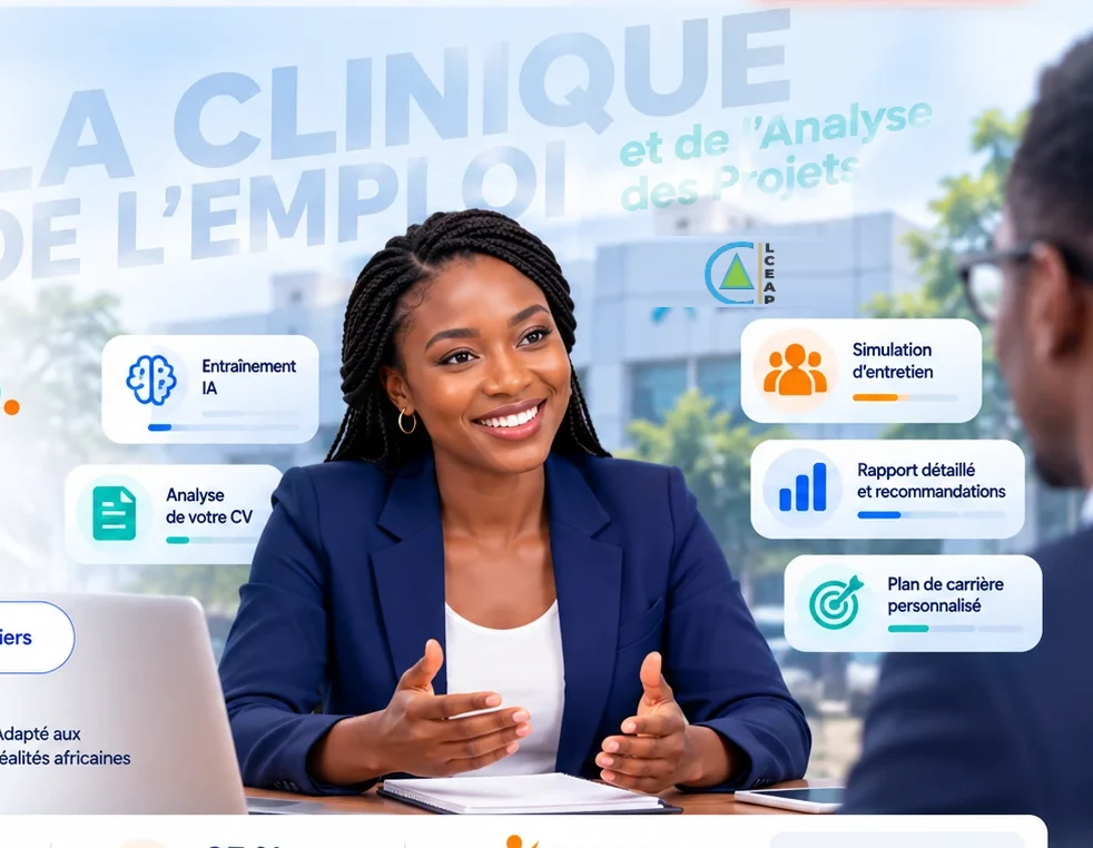 Candidate en entretien d'embauche, avec l'analyse de CV, la simulation et le rapport détaillé générés par Simule Emploi